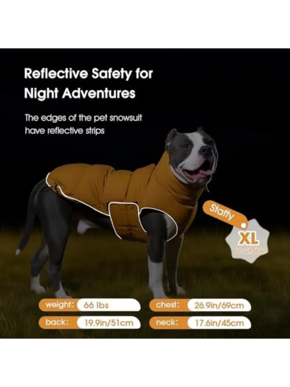 Cozy Dog Puffer Jacket for Large Breeds | Warm Winter Cold Weather Coat